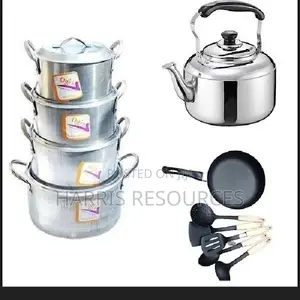 Quality Pots, Frying Pan, Kettle Non Stick Spoons Set