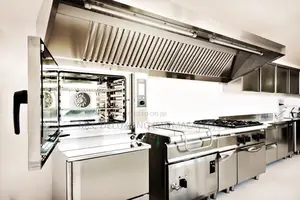 High Quality 8ft Industrial Kitchen Hood With Fan (2,450mm)