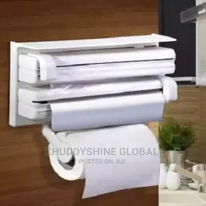 3 in 1 Kitchen Shelf Plastic Triple Paper Dispenser