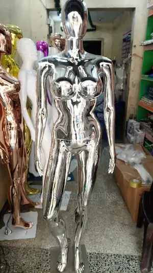 Big Breast Uk Size 12 Silver Chrome Mannequins