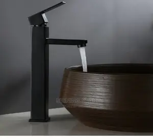 Executive Black Long Basin Mixer