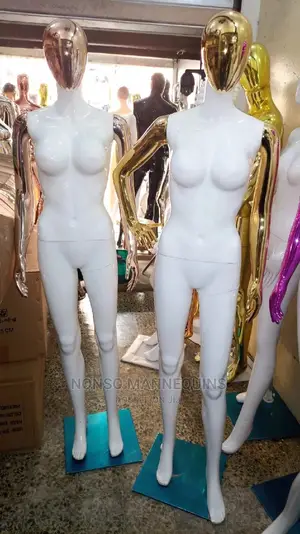 Gold And White Female Medium Bust Mannequins