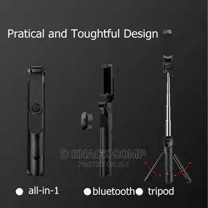 Multifunctional Wireless Selfie Stick for Phone -Black
