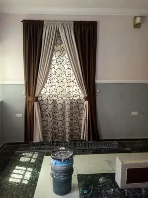 Mixed Colored Curtain With Organza Inner