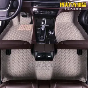Genuine Gray Leather for Car Interior Floor Mat