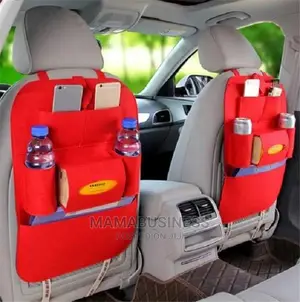 2 Piece Car Backseat Organizer - Red
