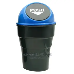 Mini Car Trash Can Organizer Garbage Holder - Blue