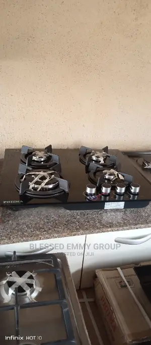 4 Burner Gas Glass Top