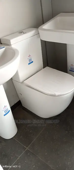 Executive Round Wc With Round Basin and Pedestal