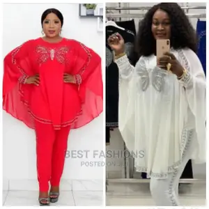 Ladies Chiffon Butterfly Top and Trousers