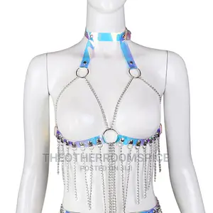 Chain Bra Tassel Belt Panties Lingerie Body Harness Costume