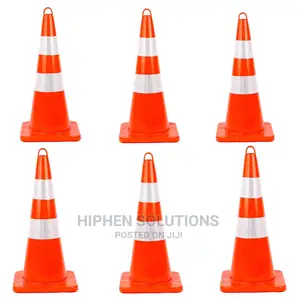 Unbreakable PVC Orange Construction Cones