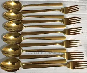 6 Pcs Gold Spoons