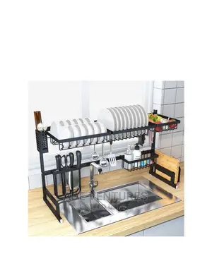 Large Over Sink Dish Rack Drainer Stainless Steel Shelf