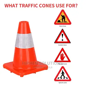 Parking Cones With Reflective Collars