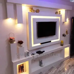 Pop Ceiling Tv Wall Unit Interior Design