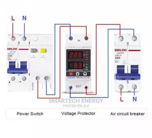 Single Phase Digital Adjustable Voltage Protector 63 Amps