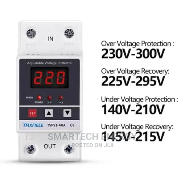 Single Phase Digital Adjustable Voltage Protector 63 Amps