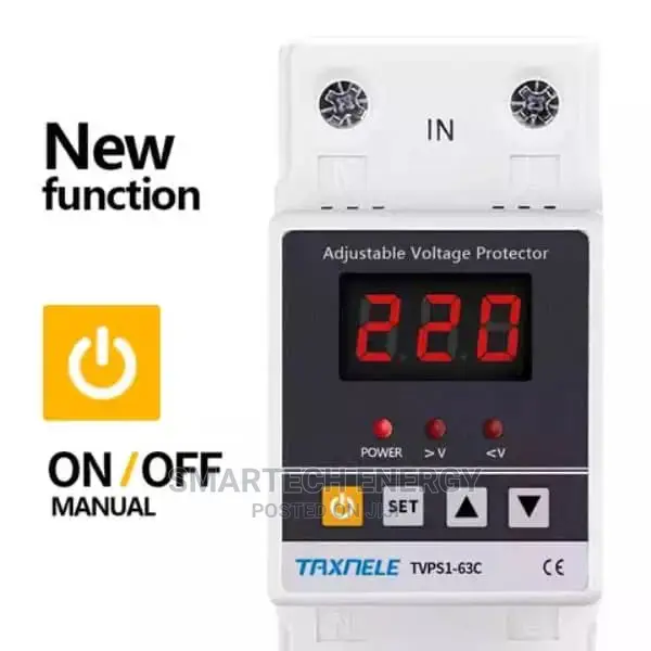 Single Phase Digital Adjustable Voltage Protector 63 Amps