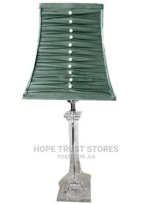 Balmoral Acrylic Table Lamp With Pleated Duck Egg Shape