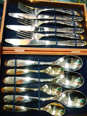Gold Plated Stainless Steel Spoon Fork - 12pcs