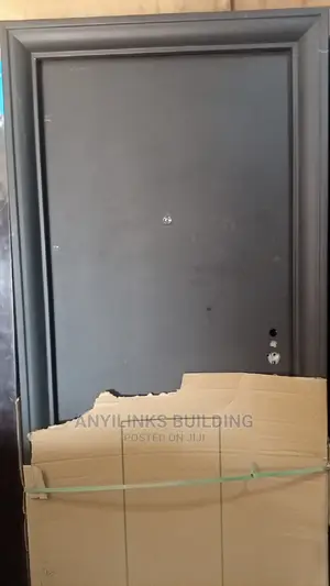 Single Security Black Door