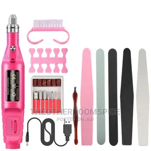 Usb Electric Acrylic Nail Drill With Bits File Polygel Brush