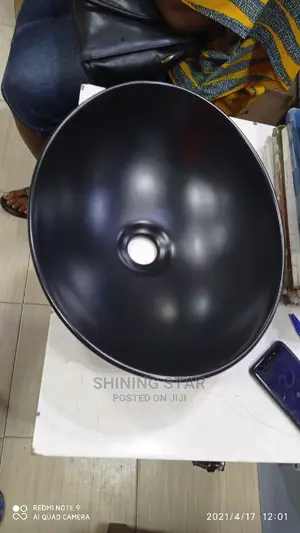 Black Ceramic Cabinet Basin