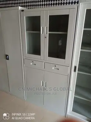 Halfglass/ Metal With Drawers