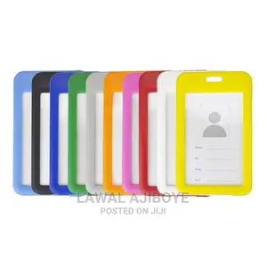 10pcs Color ID Card Holder Plastic Badge Holder Name