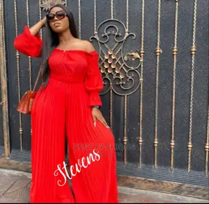 Quality Red Palazzo Jumpsuit
