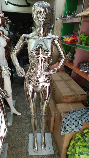 Size 8 Silver Chrome Small Breast Display FEMALE Mannequins