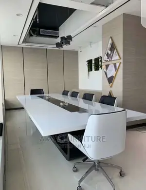 White Conference Table For 10