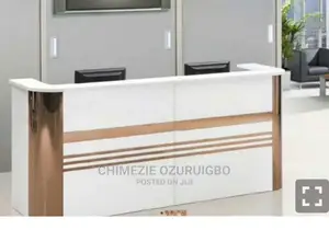 2.4 Meters White Office Reception Table