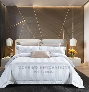 Plain White America Beddings Set