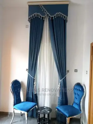 Turkish Blue Curtains Per Yard 3,800