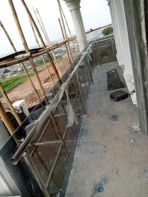 Glass Rail With Dark Gray