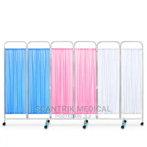 Stainless Steel 4 Folding Hospital Screen