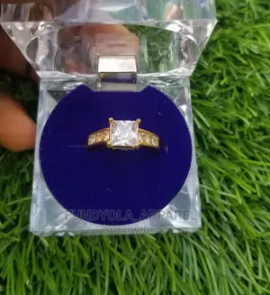 Gold Steel Engagement Proposal Ring