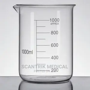 Glass Laboratory Measuring Beakers Without Handle
