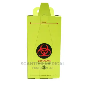 Cardboard Biohazard Medical Sharps Safety Box