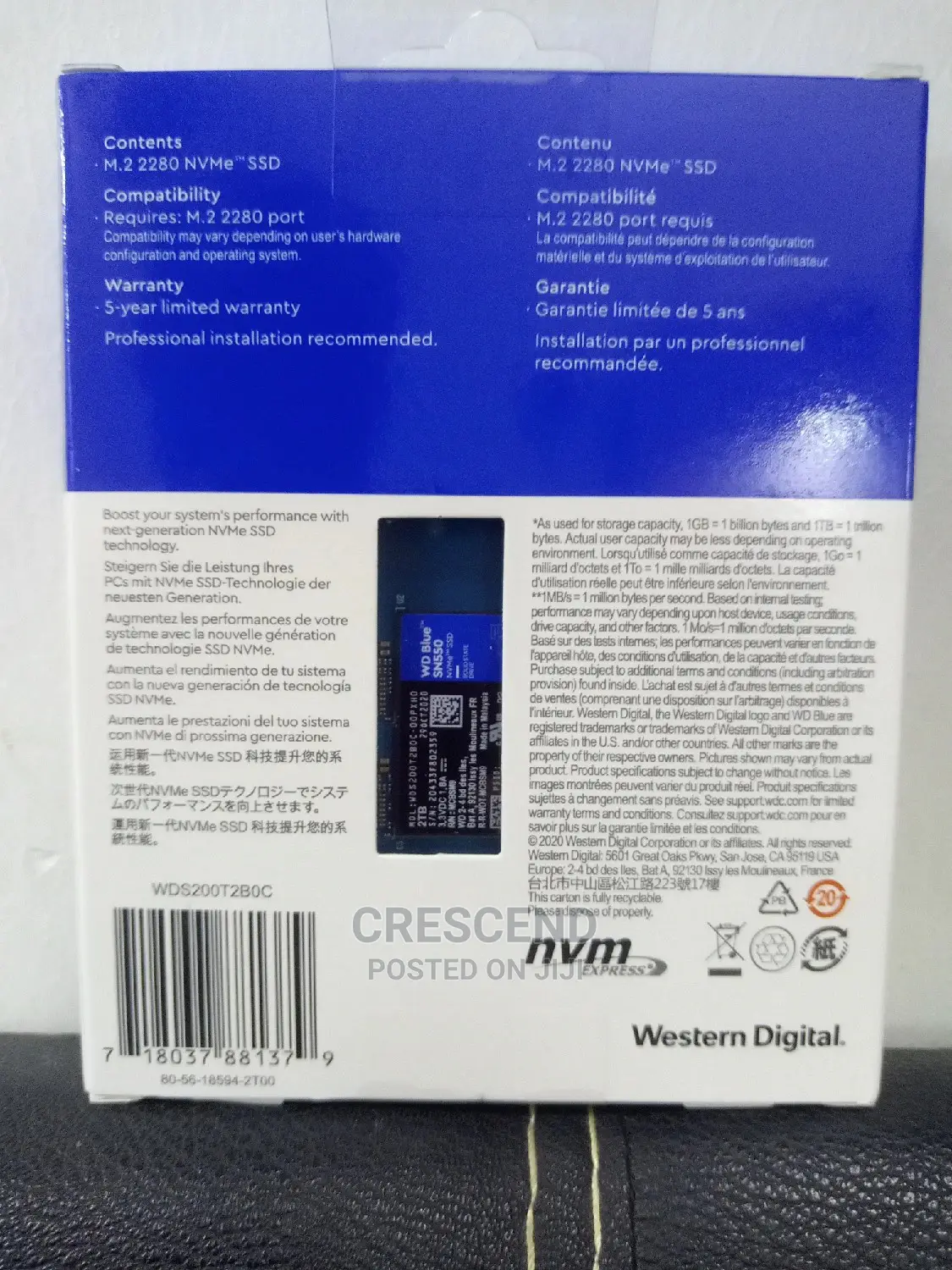 2tb Wd Blue SSD M.2 Nvme