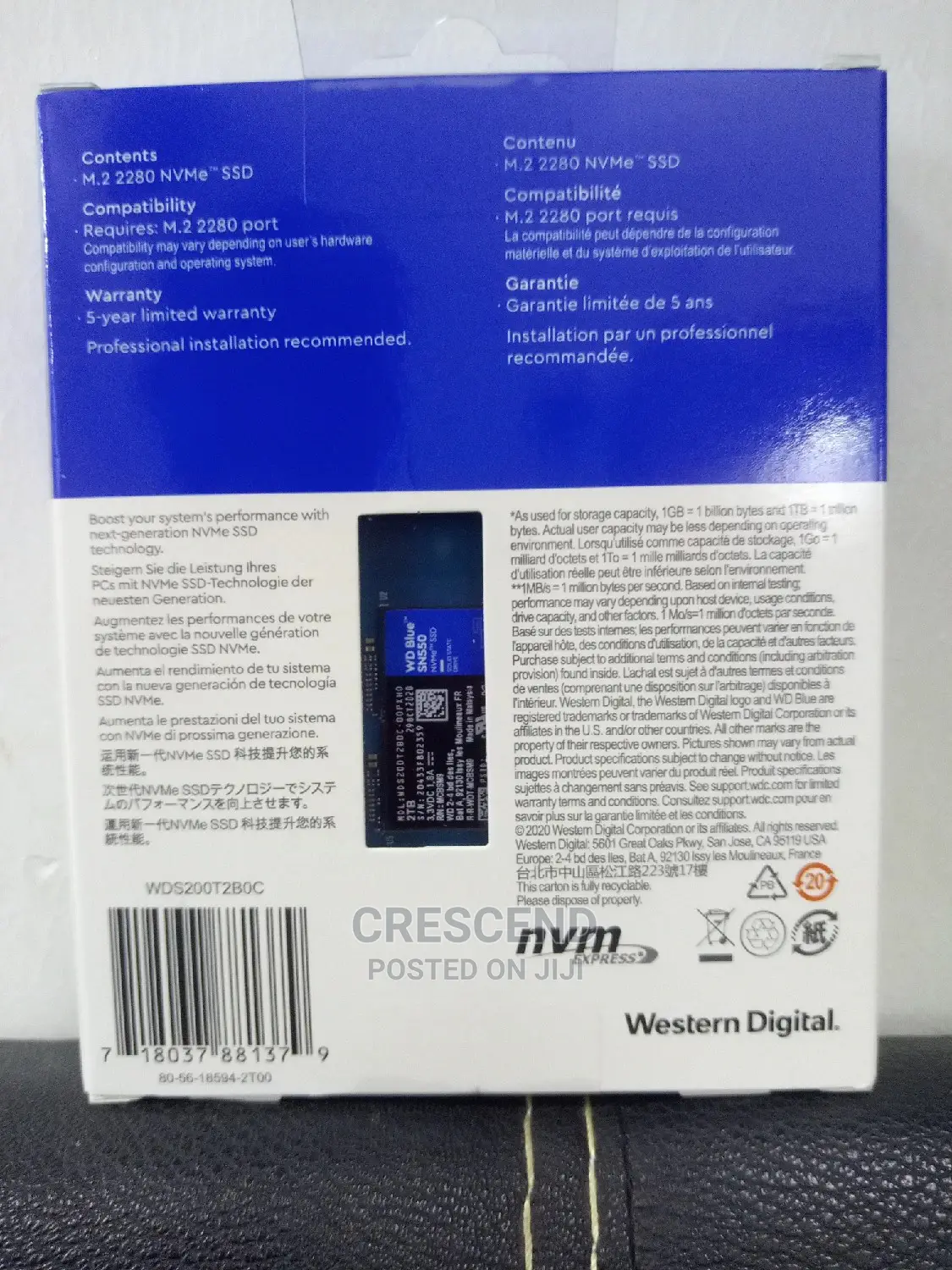 2tb Wd Blue SSD M.2 Nvme