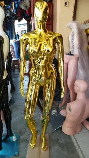 Size 12 Uk Body Gold Chrome Female Mannequin