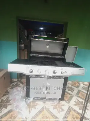 5 Burner Gas Barbeque Grill With Side Stove
