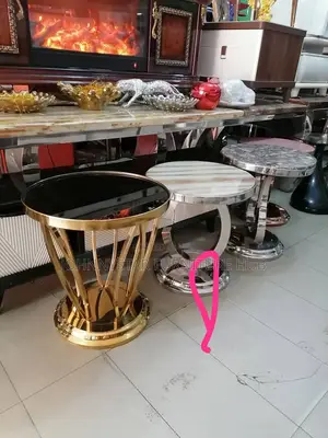 Gold Marble Side Stool Tables