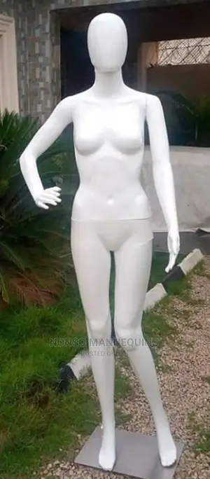 Size 8 Glossy White Faceless Female Display Mannequin
