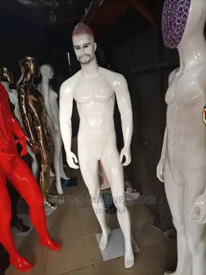 White Fibre Beckham Face Display Mannequins