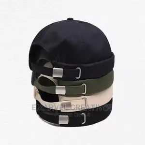 Men Women Retro Dome Melon Brimless Beanie Cap Skullcap