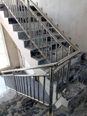 Stainless Rail on Staircase